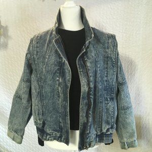 Vintage Ruth Douglas Bomber-Style Denim Jacket
